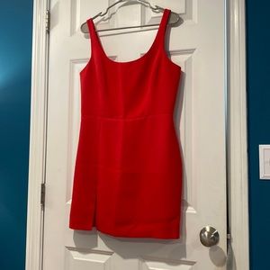 Amanda Uprichard Amabella Dress, Red, Size Large